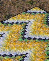 Sun-Kissed Petal & Vine Patchwork Bed Quilt