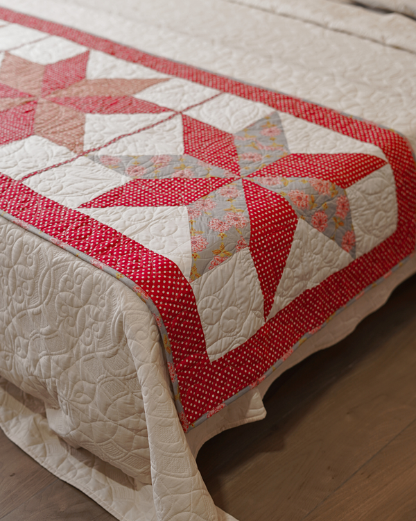 Vintage Patchwork Star Bed Runner