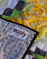 Sun-Kissed Petal & Vine Patchwork Bed Quilt