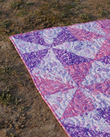Royal Amethyst Pinwheel Patchwork Bed Quilt