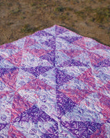 Royal Amethyst Pinwheel Patchwork Bed Quilt