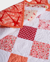 Sweet Apricot Blooms Baby Quilt