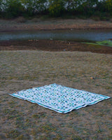 Ocean Breeze Starburst Patchwork Bed Quilt