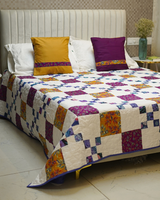 Modern Mosaic Patchwork Quilt Set with Shams