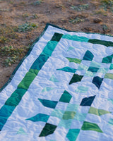Ocean Breeze Starburst Patchwork Bed Quilt