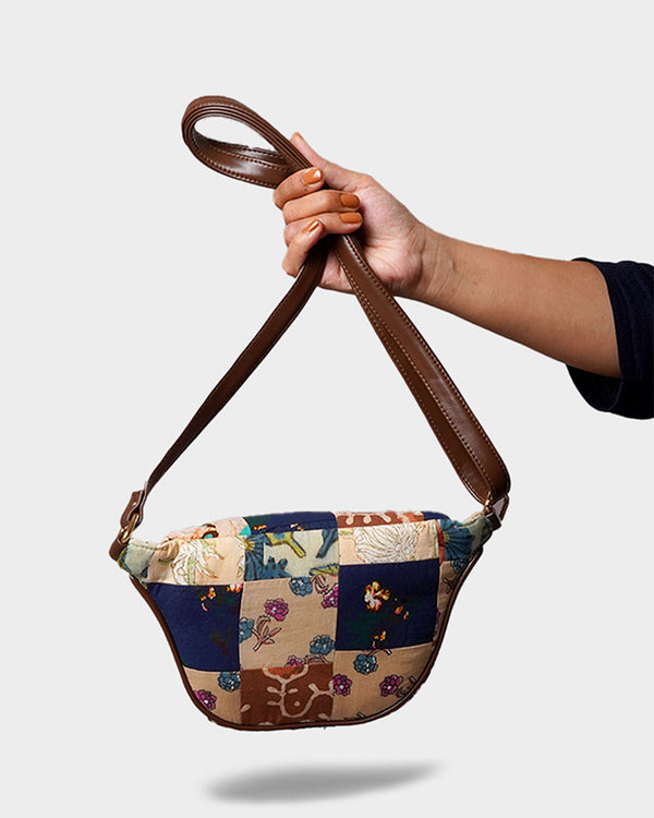 Patchwork Convertible Sling Bag / Fanny Pack