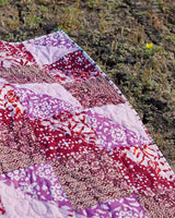 Blush & Berry Geometric Bloom Baby Quilt