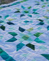 Ocean Breeze Starburst Patchwork Bed Quilt
