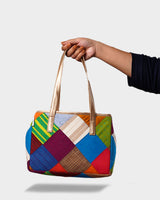 Vibrant Multi-Color Patchwork Handbag