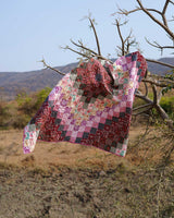 Berry Bliss Mosaic Tile Patchwork Bed Quilt