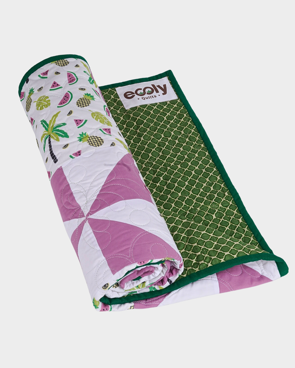 Tropical Pinwheel Summer Baby Quilt