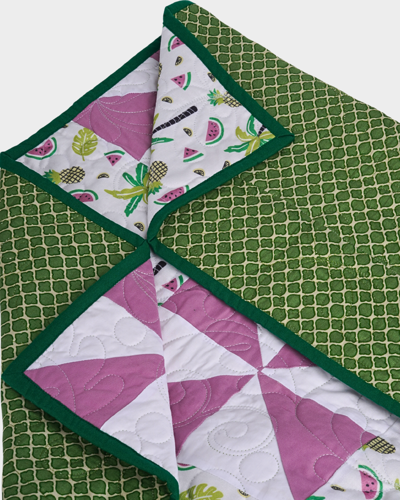 Tropical Pinwheel Summer Baby Quilt