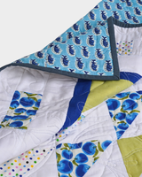 Sweet Blue & Lime Baby Quilt