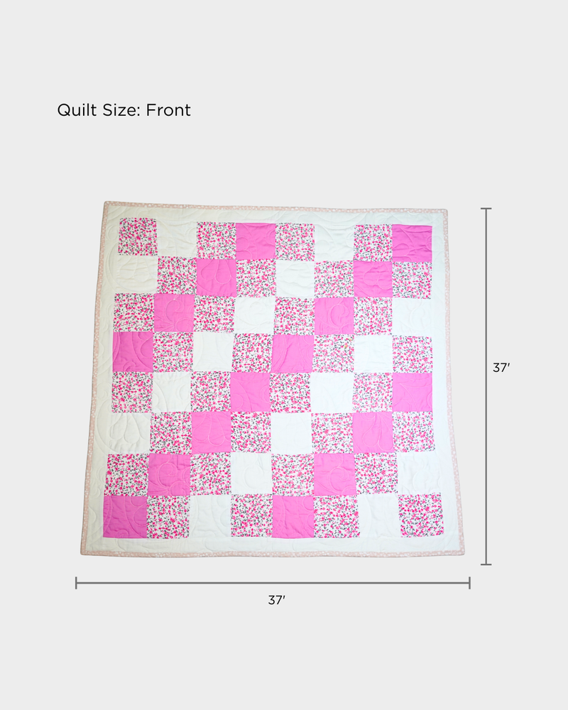 Sweet Dreams Pink Block Baby Quilt