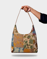Earth Tones Patchwork Shoulder Bag