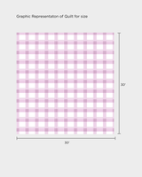 Aqua Blue and Pink Mix Baby Quilt