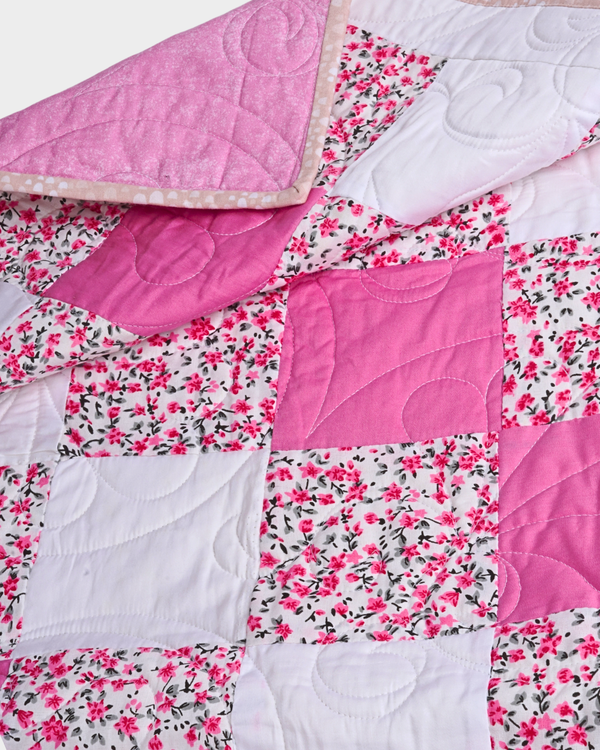 Sweet Dreams Pink Block Baby Quilt