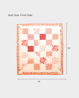 Sweet Apricot Blooms Baby Quilt