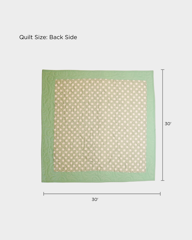 Soft Green Nursery Baby Quilt