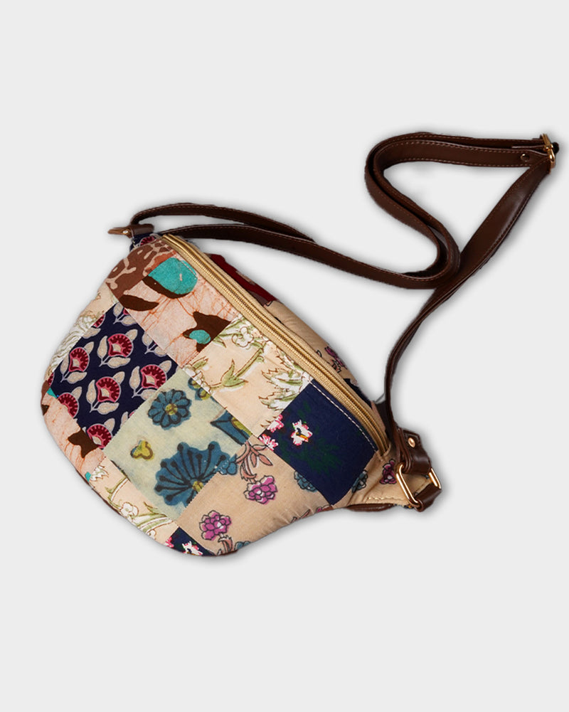 Patchwork Convertible Sling Bag / Fanny Pack
