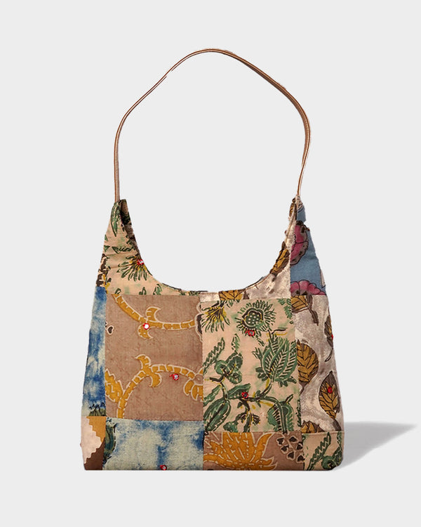 Earth Tones Patchwork Shoulder Bag