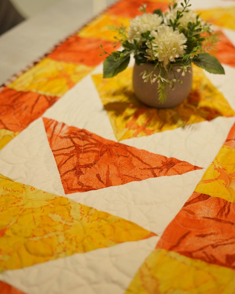 Warm Harvest Quilted Dinner Table Runner