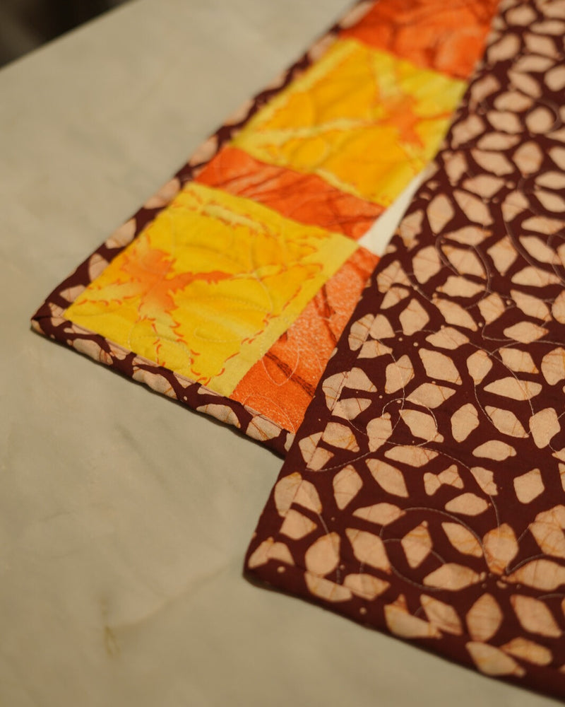 Warm Harvest Quilted Dinner Table Runner