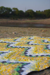 Sun-Kissed Petal & Vine Patchwork Bed Quilt